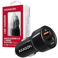 Axagon Pwc-Qc5 car charger Smart 5V 2,4A  Qc3.0, 30W, black