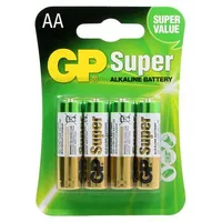 Battery alkaline 1.5V Aa non-rechargeable 4Pcs.  Bat-Lr6/Gp-B4 15A-U4