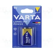 Battery alkaline 6F22 9V non-rechargeable 1Pcs.  Bat-6Lr61/Vlp Varta High Energy Long Power