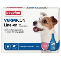 Beaphar Vermicon Line-On Drops against fleas and ticks for dogs S - 3 x 1,5 ml  Dlpbepspl0005 8711231119028
