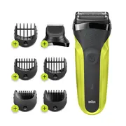 Braun  Shaver Series 3 ShaveStyle 300Bt Operating time Max 30 min Nimh Black/Green 4210201276357