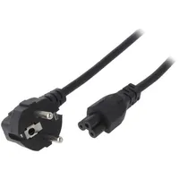 Cable 3X0.5Mm2 Cee 7/7 E/F plug angled,IEC C5 female Pvc  Ak-Nb-01A