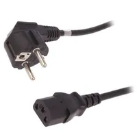 Cable 3X0.75Mm2 Cee 7/7 E/F plug angled,IEC C13 female  Qoltec-50549 50549