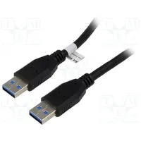 Cable crossover,USB 3.0 Usb A plug,both sides 3M black 5Gbps  Usb3.0-Aa/3 93929