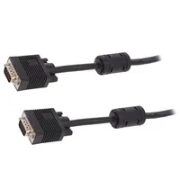 Cable D-Sub 15Pin Hd plug,both sides black 3M Core Cu 28Awg  Ak-310103-030-S