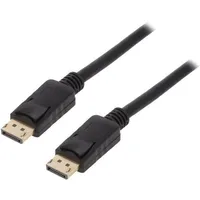 Cable Displayport 1.2 plug,both sides 5M black  Cv0074