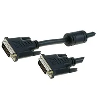 Cable dual link Dvi-I 245 plug,both sides Pvc 1.8M black  Cg445D-018-Pb