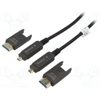 Cable Hdcp 2.2,Hdmi 2.0,Optical Lszh 20M black  Ak-330127-200-S
