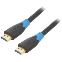 Cable Hdmi 2.0 plug,both sides Pvc 1.5M black 30Awg  Aagbg