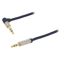 Cable Jack 3.5Mm 3Pin plug,Jack angled plug 0.75M  Ca11075