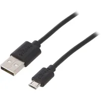 Cable Usb 2.0 A plug,USB B micro plug 0.5M black  Usb-A/Micro-005-Bk 38659