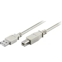 Cable Usb 2.0 A plug,USB B plug 1.8M grey Core Cu Pvc  Usb-Ab/1.8 50953