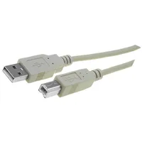 Cable Usb 2.0 A plug,USB B plug nickel plated 1.8M grey  Ak-300105-018-E
