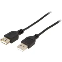 Cable Usb 2.0 A socket,USB plug 0.75M black Pvc  Cc-Usb2-Amaf-75/3B Cc-Usb2-Amaf-75Cm/300-Bk