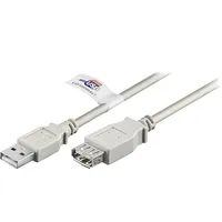 Cable Usb 2.0 A socket,USB plug 5M grey 480Mbps  Usb-Aa-Ul/5 68916