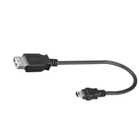 Cable Usb 2.0 A socket,USB B mini plug 0.2M black Pvc  Usbf-Minbm 95006