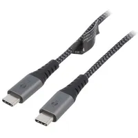 Cable Usb 2.0 C plug,both sides 0.5M 480Mbps textile  Usb-C/C-Txt/0.5 49301