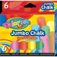Colorino Kids Jumbo Coloured chalk 6 colours  65818Ptr 590769086581