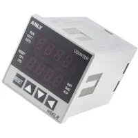 Counter electronical Led x2 pulses 9999 Dpdt Out 1 250Vac/5A  A-H5Klr-11-230 H5Klr-11 100-240V Ac/Dc