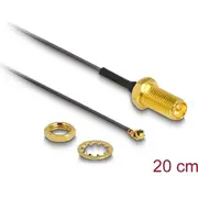 Delock Antenna Cable Rp-Sma jack bulkhead to I-Pex Inc., MhfReg I plug 1.13 20 cm thread length 10 mm 6 Ghz  88340 4043619883400