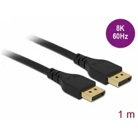 Delock Displayport cable 8K 60 Hz 1 m Dp certified without latch  85909