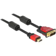 Delock Hdmi zu Dvi 241 Kabel bidirektional 5 m  84344 4043619843442