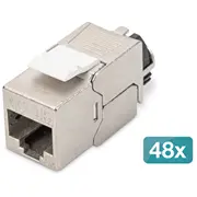 Digitus Cat. 6A keystone module, shielded with intelligent cable manager - 48 pcs.  Dn-93617-48 4016032490623
