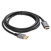 DisplayportM-HdmiM1.8M 4K cable, black and silver  Ca-Dphd-20Cu-0018-Bk 5901969441536 Aklagvh00000085