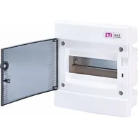 Ecm8Pt plastmasas sadalne 8 moduļi zemapmetuma, caurspīdīgas durvis Pe / N Ip40  3070600