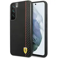 Ferrari Smooth and Carbon Effect Hard Case for Samsung Galaxy S22 Black  Fesaxhcs22Mbk 3666339044800