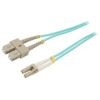 Fiber patch cord Om4 Lc/Upc,Sc/Upc 1M Optical fiber 50/125Um  Qoltec-54348 54348