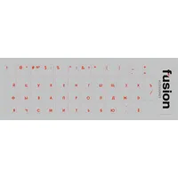 Fusion laminētas tastatūras uzlīmes Ru sarkanas  caurspīdīgas Fus-Uz-Re-Tra 4752243020692