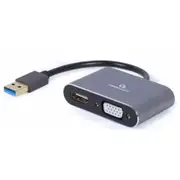 Gembird Usb to Hdmi  Vga Display Adapter Space Grey A-Usb3-Hdmivga-01 8716309121330 85444290