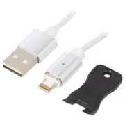 Gembird datu pārraides un uzlādes vads  Usb-A uz Lightning 1M sudraba Cc-Usb2-Amlmm-1M 8716309100403 85044030