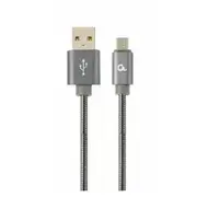 Gembird datu pārraides un uzlādes vads  Usb-A uz Micro Usb 1M pelēks Cc-Usb2S-Ammbm-1M-Bg 8716309106221 85044030