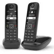 Gigaset As690 Duo Analog/Dect telephone Caller Id Black  8110187 4250366854953 Wlononwcroy14