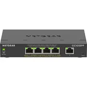 Netgear 5-Port Gigabit Ethernet High-Power Poe Plus Switch Gs305Epp Vadīts L2/L3 10/100/1000 Power over Melns  Gs305Epp-100Pes 0606449153194 355758