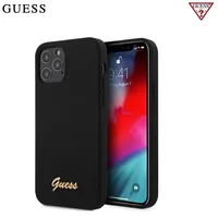 Guess Guhcp12Llslmgbk Silicone back case for Apple iPhone 12 Pro Max Black  3700740482018