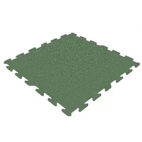 Gumijas grīdas segums flīze, pamatne - puzle, zaļa 274047-15 