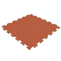 Gumijas grīdas segums flīze Premium - puzle, sarkana  311666