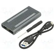 Hard discs housing M.2 Usb 3.1 Gen 2 aluminium Pnp grey  Qoltec-52272 52272