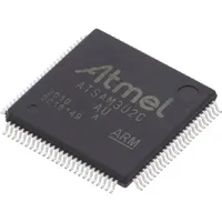 Ic Arm microcontroller Lqfp100 1.83.3Vdc Ext.inter 57 1Msps  Atsam3U2Ca-Au