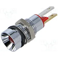 Indicator Led recessed red 2Vdc Ø8Mm connectors 2,8X0,8Mm  19050053
