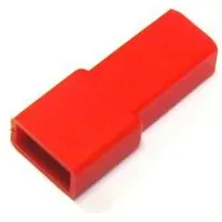 Izolators kontaktu F-6.3Mm sarkans plastmasa  Co/Iz/6.3Fr