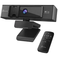 j5create Jvcu435 Usb 4K Ultra Hd Webcam with 5X Digital Zoom Remote Control, 3840 x 2160 Video Capture Resolution, Black and Silver  Jvcu435-N 4712795085945 Wlononwcrbiae