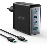 Joyroom Jr-Tcg04Eu 100W Gan charger 3X Usb-C Usb-A  cable - black 6941237100368