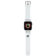 Karl Lagerfeld Pasek Klawmslcnh Apple Watch 38 40 41Mm biały white strap 3D Rubber Choupette Heads  3666339190132 39269097