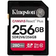 Kingston Sdxc 256Gb Canvas React Plus  Sdr2V6/256Gb 740617340594 Sfkinsd256R2V60