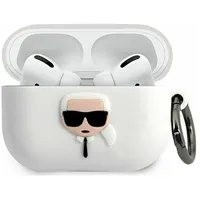 Klacapsilglwh Karl Lagerfeld Head Silicone Case for Airpods Pro White  3700740494455