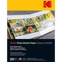 Kodak Photo Sticker Paper Gloss 120Gsm A6X20 3510652  T-Mlx53441 850033510652